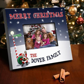 Personalized Family Holiday Frame - Santa