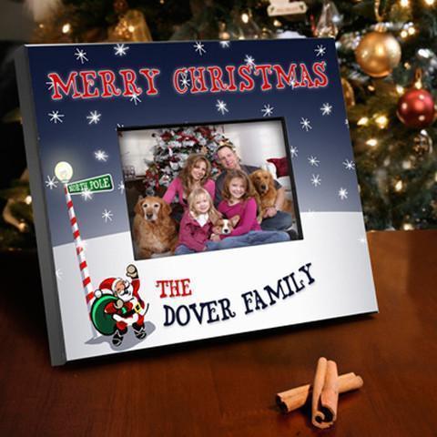 Personalized Family Holiday Frame - Santa