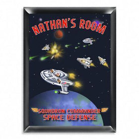 Personalized Kid's Room Sign - Space