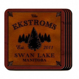 Custom Coasters - Cabin Series - Cabin Decor - Coaster Set