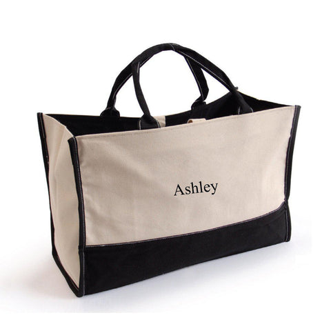 Personalized Tote Bag - Canvas - Embroidered - Summer Bag