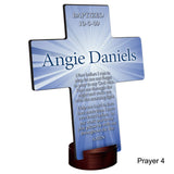 Personalized Starburst Cross with Stand