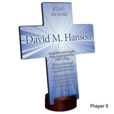 Personalized Starburst Cross with Stand