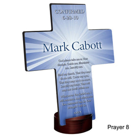 Personalized Starburst Cross with Stand