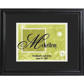 Personalized Green Couple's Name Frame