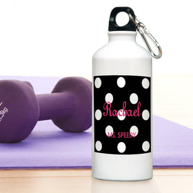 Personalized Water Bottle - Polka Dot