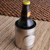 Personalized Can Cooler with Pewter Medallion - All