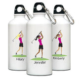 Personalized Go-Girl Water Bottle - Golfer, Runner, Shopper, Yoga