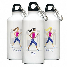 Personalized Go-Girl Water Bottle - Golfer, Runner, Shopper, Yoga