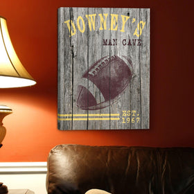 Personalized Football Sport Canvas Sign