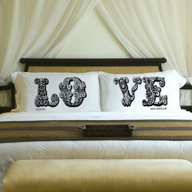 Personalized Couples Pillow Case Set - 9 Designs