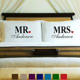 Personalized Couples Pillow Case Set - 9 Designs