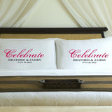 Personalized Celebration Couples Pillow Case Set