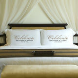 Personalized Celebration Couples Pillow Case Set