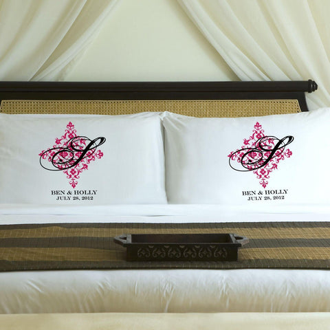 Personalized Perfect Panache Couples Pillow Case Set