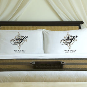 Personalized Perfect Panache Couples Pillow Case Set