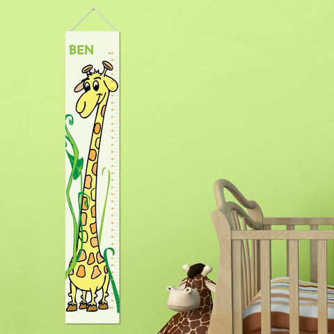 Personalized Giraffe Growth Chart for Boys - Giraffe Height Chart