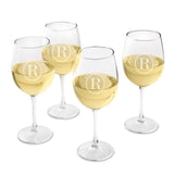 Personalized Wine Glasses - Set of 4 - White Wine - Wedding Gifts