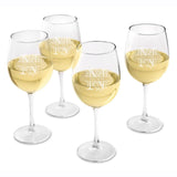 Personalized Wine Glasses - Set of 4 - White Wine - Wedding Gifts