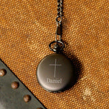 Engraved Pocket Watch - Engraved Cross - Inspirational - Confirmation Gifts