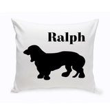 Personalized Throw Pillow - Dog Silhouette - Personalized Dog Gifts