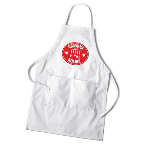 Personalized Women's White Apron - Kitchen Apron