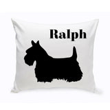 Personalized Throw Pillow - Dog Silhouette - Personalized Dog Gifts