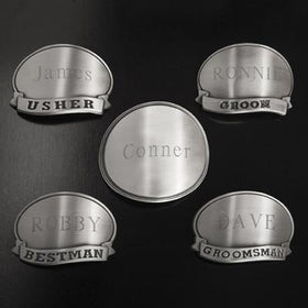 Personalized Can Cooler with Pewter Medallion - All