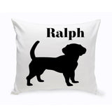 Personalized Throw Pillow - Dog Silhouette - Personalized Dog Gifts