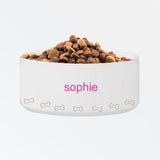 Personalized Classic Large Dog Bowl - Bones