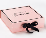 Will You Be My groomsman? Proposal Box Pink w/ Black Bow -  Border