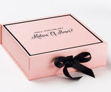Will You Be My Matron of Honor? Proposal Box Pink w/ Black Bow -  Border