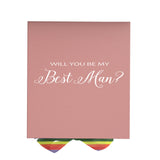 Will You Be My Best man? Proposal Box pink - No Border - Rainbow Ribbon