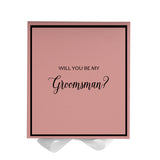 Will You Be My groomswoman? Proposal Box Pink w/ White Bow -  Border