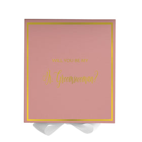 Will You Be My Jr Groomswoman? Proposal Box Pink -  Border