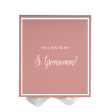 Will You Be My Jr Groomswoman? Proposal Box Pink -  Border