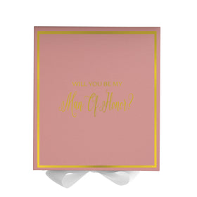 Will You Be My Man of Honor? Proposal Box Pink w/ White Bow -  Border