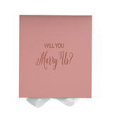 Will You Marry Us?? Proposal Box Pink w/ White Bow - No Border