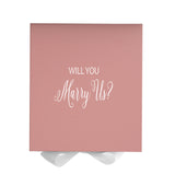 Will You Marry Us?? Proposal Box Pink w/ White Bow - No Border