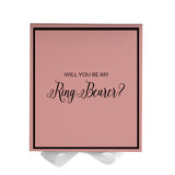 Will You Be My Ring Bearer? Proposal Box Pink w/ White Bow -  Border