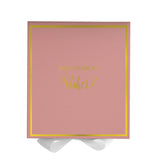 Will You Be My Usher? Proposal Box Pink w/ White Bow -  Border