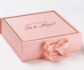 Will You Be My Best man? Proposal Box Pink -  Border