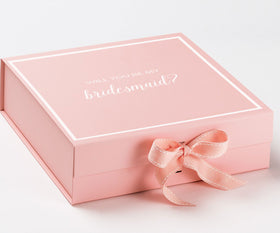 Will You Be My bridesmaid? Proposal Box Pink -  Border