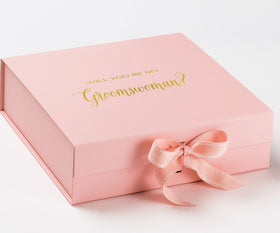 Will You Be My groomswoman? Proposal Box Pink - No Border