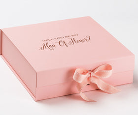 Will You Be My Man of Honor? Proposal Box Pink - No Border