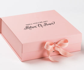 Will You Be My Matron of Honor? Proposal Box Pink - No Border