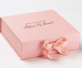 Will You Be My Matron of Honor? Proposal Box Pink - No Border