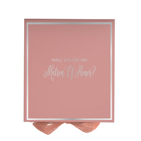 Will You Be My Matron of Honor? Proposal Box Pink -  Border