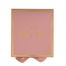 Will You Be My Flower Girl? Proposal Box Pink -  Border