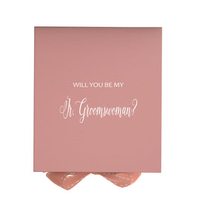 Will You Be My Jr Groomswoman? Proposal Box Pink - No Border